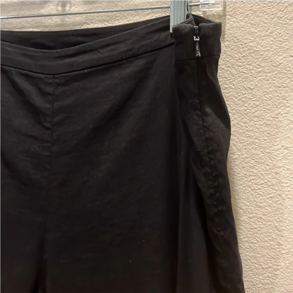 Eileen Fisher Linen Black Straight Leg Pants - Picture 4 of 11